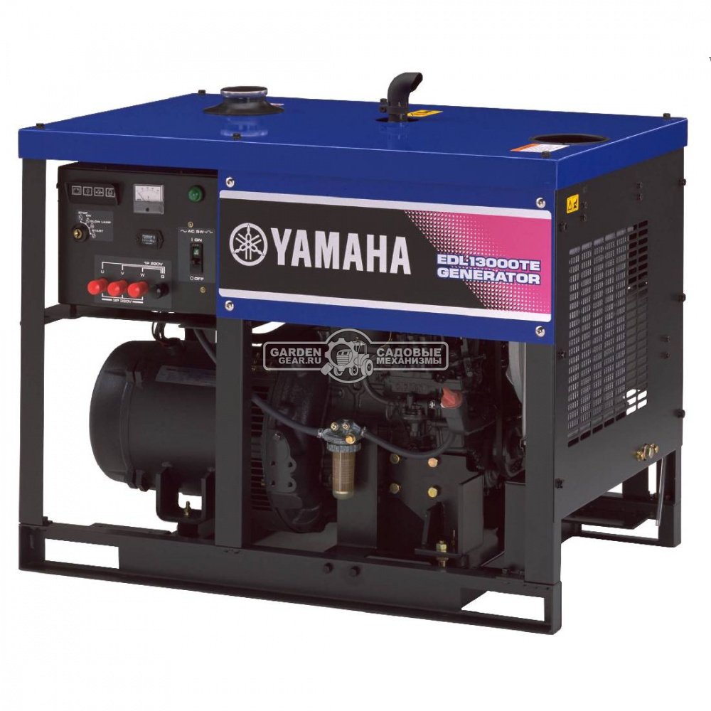 Дизельный генератор Yamaha EDL 13000 TE трехфазный (PRC, Kubota 263 см3, 10.0/11.0 кВт, эл/стартер, 32 л, 263 кг)