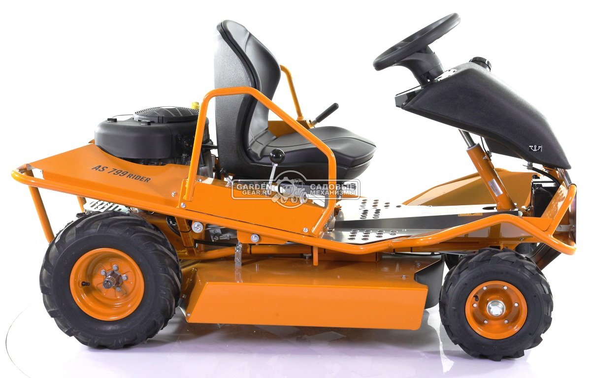 Садовый трактор для высокой травы и работы на склонах AS-Motor 799 Rider (GER, 80 см, B&S PowerBuilt, 344 см3, задний выброс, 204 кг)
