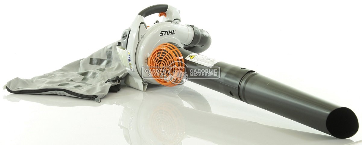 Садовый пылесос воздуходувка бензиновая Stihl SH 86 (USA, 27,2 см3, 0,8 кВт./1,1 л.с., макс. расход воздуха 810 м3/ч, 76 м/с, мешок - 45 л., 5,6 кг.)