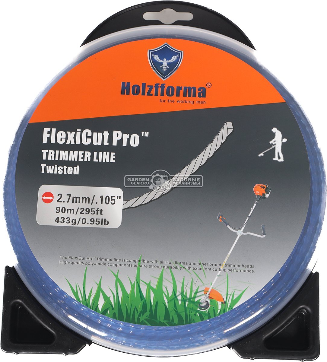 Леска Holzfforma FlexiCut Pro 2,7 мм, 90 м, витая