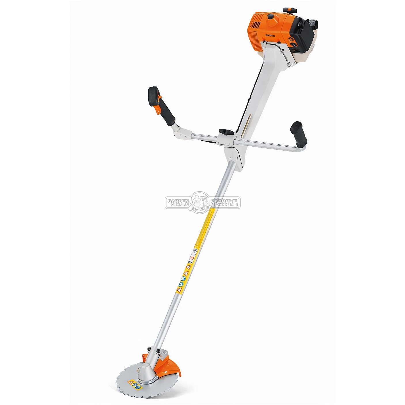 Бензиновый кусторез Stihl FS 450 K (GER, 44,3 куб.см., 2,1 кВт/2,9 л.с., ElastoStart, длина 164 см., диск 24 зуба KSB MZ 225-24, леска опция, 8,1 кг.)