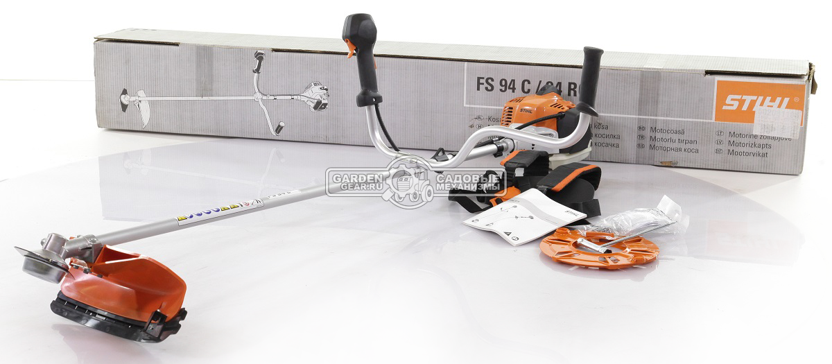 Бензокоса Stihl FS 94 C-E (USA, 24,1 куб.см., 0,9 кВт/1,2 л.с., 2-MIX, ErgoStart, нож DM 2F-230, DuroCut 20-2 леска XL 3 мм., 4,9 кг.)