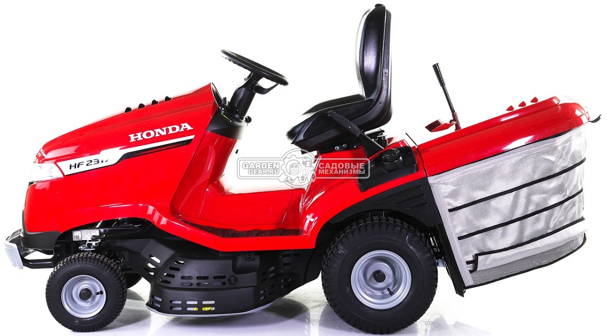 Садовый трактор Honda HF2317K1 HME (FRA, Honda GCV530 V-Twin, 530 куб.см., гидростатика, травосборник 280 л., ширина кошения 92 см., 221 кг.)