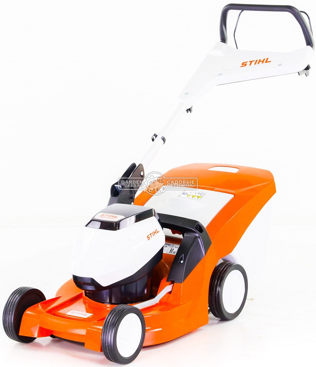 Газонокосилка аккумуляторная Stihl RMA 443.2 C SET с АКБ AP 200 и ЗУ AL 101 (AUT, 36В Pro, 41 см., несамоходная, трав. 55 л, монорукоятка, 22,5 кг.)