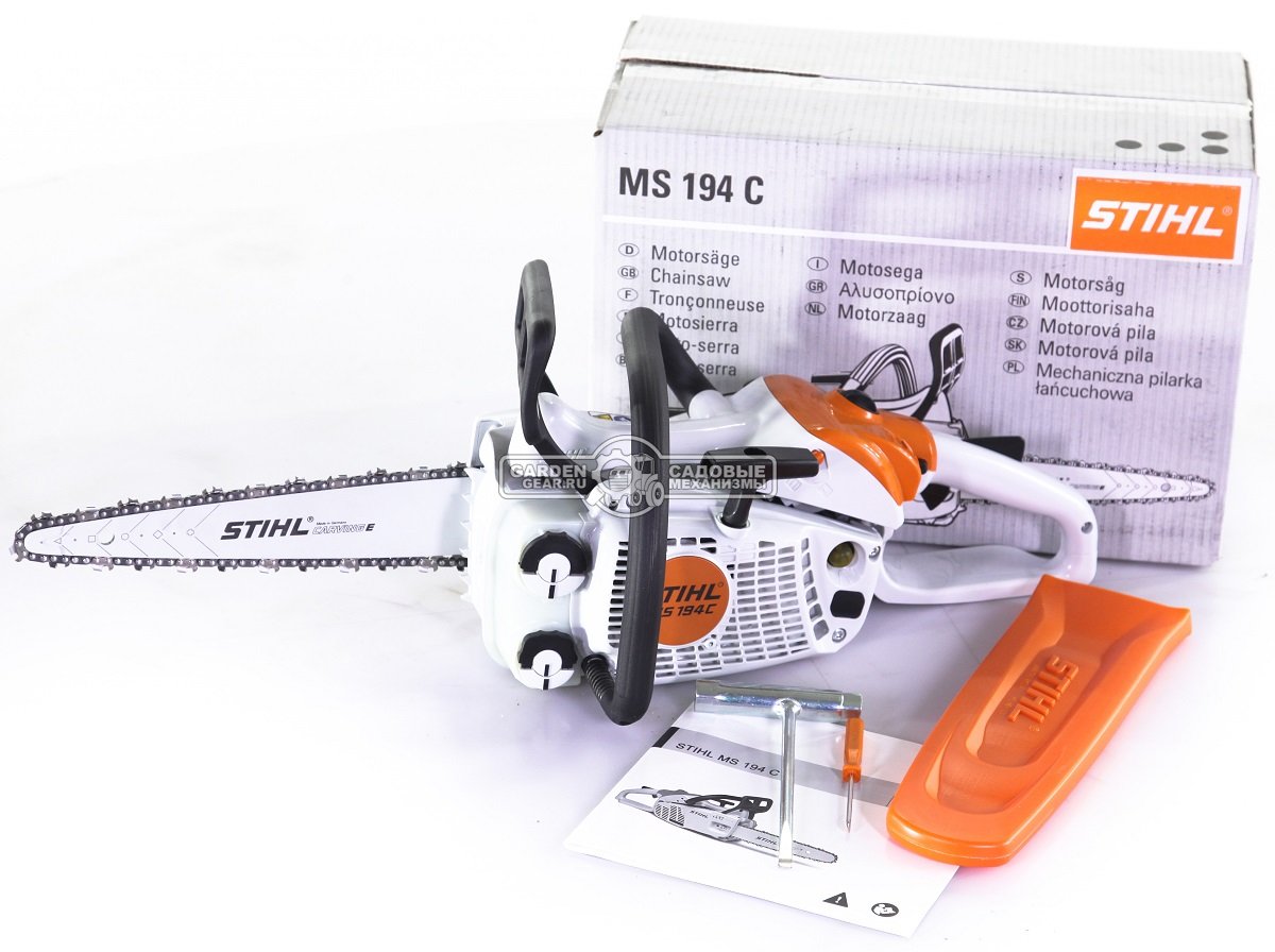 Бензопила Stihl MS 194 C-E 12&quot; Сarving (USA, 31,8 куб.см., 1,4 кВт/1,9 л.с, 2-MIX, Ergostart, 1/4&quot;, 1,3 мм., 64E, 3,6 кг.)