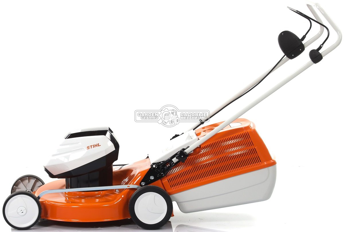 Газонокосилка аккумуляторная Stihl RMA 253.0 SET c AP200 и AL300 (AUT, 36В Pro, 51 см., несамоходная, сталь, травосборник 55 л., 22,5 кг.)