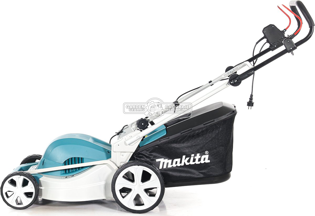 Газонокосилка электрическая Makita ELM4620 (PRC, 1800 Вт, 46 см, 60 л, сталь, 3 в 1, 23.4 кг)