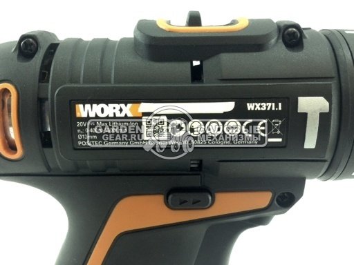 Дрель - шуруповерт ударная аккумуляторная Worx WX371.3 с 2 АКБ 1.5 А/ч и ЗУ (PRC, 20В, 40 Нм, сумка, 0.94 кг, снят с производства)