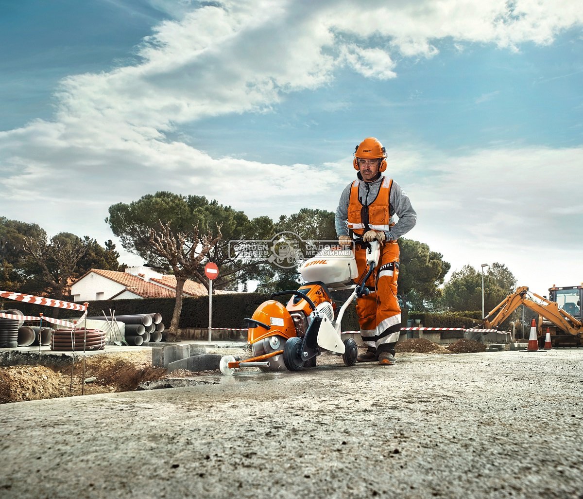 Бензорез Stihl TS 800 (GER, 98,5 куб.см., 5,0 кВт/6,8 л.с., диаметр круга 400 мм., глубина реза 145 мм., ElastoStart, 12,7 кг.)