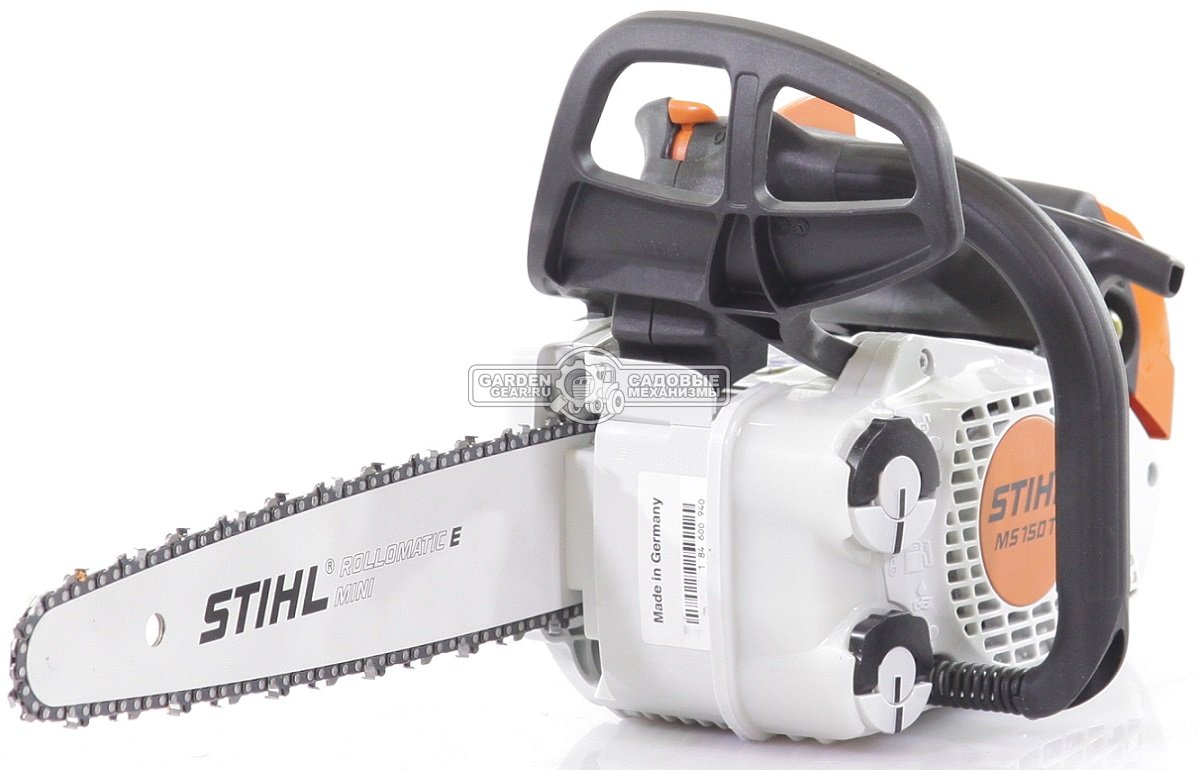 Бензопила сучкорез одноручная Stihl MS 150 TC-E 12&quot; (GER, 23,6 куб.см., 1,0 кВт/1,36 л.с, 2-MIX, Ergostart, 1/4&quot;, 1,1 мм., 64E, 2,6 кг.)