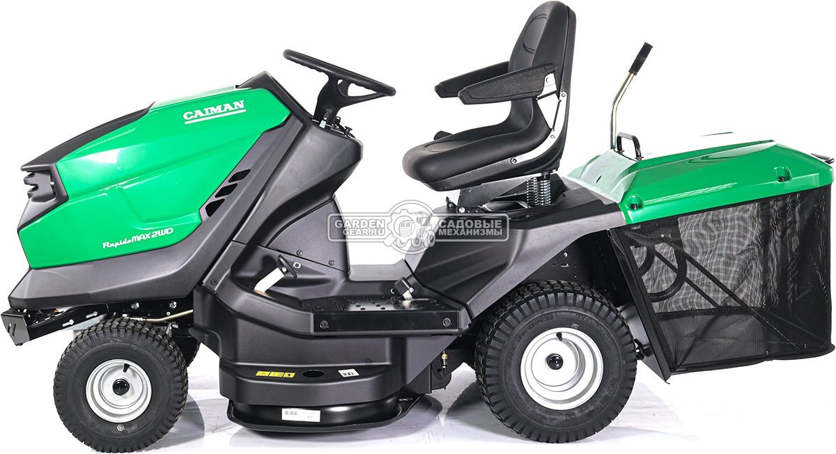 Садовый трактор Caiman Rapido Max 2WD 97D2K2 (CZE, Kawasaki FS600V, 603 куб.см., гидростатика, дифференциал, травосборник 300 л., 92 см., 232 кг.)v