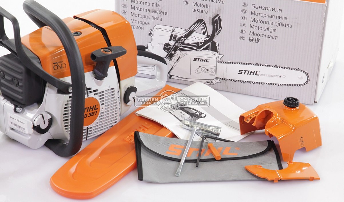 Бензопила Stihl MS 361 18&quot; (GER, 59,0 куб.см., 3,4 кВт/4,6 л.с., ElastoStart, 3/8&quot;, 1,6 мм., 66E, 5,6 кг.)