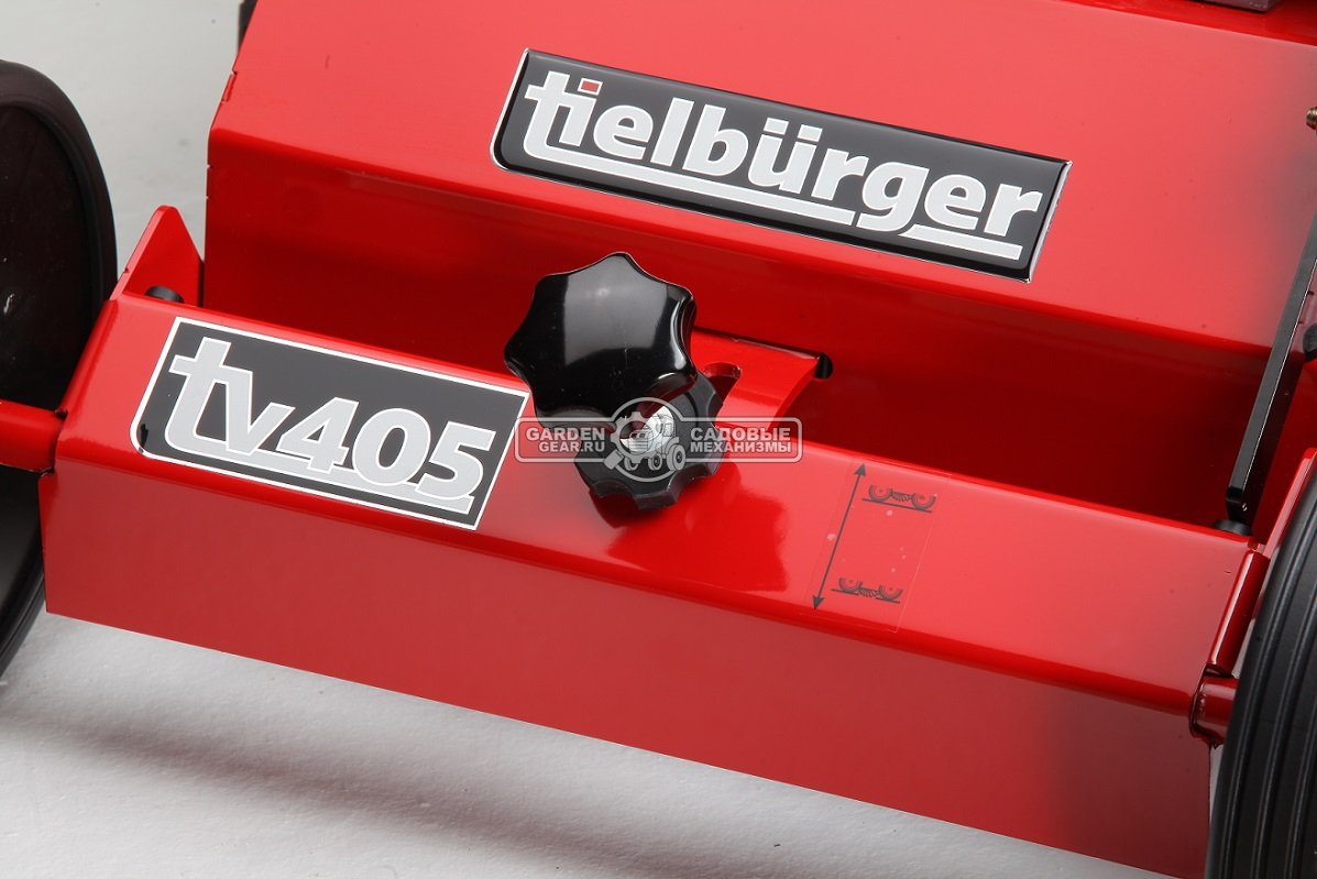 Вертикуттер - аэратор бензиновый Tielbuerger TV405 Honda GP160 (GER, 160 куб.см, фиксированные ножи, 38 см., сталь, 36 кг.)
