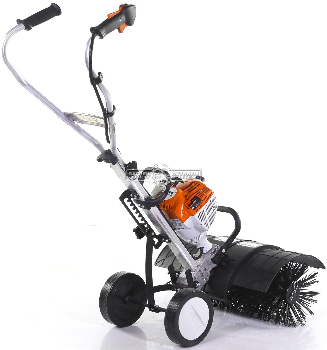 Подметальная машина Stihl MM 56 несамоходная (USA, 60 см, 0,85 кВт/1,2 л.с., мультимотор + щетка KB-MM + опорные колеса)