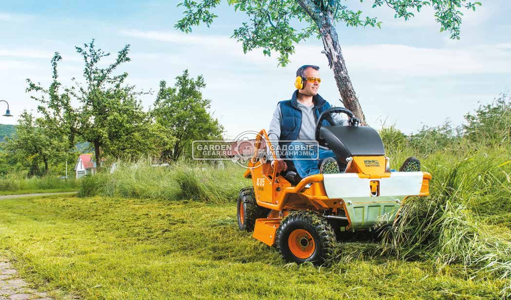 Садовый трактор для высокой травы и работы на склонах AS-Motor 915 Sherpa 2WD (GER, 90 см, B&S Pro, 656 см3, дифференциал, задний выброс, 307 кг)