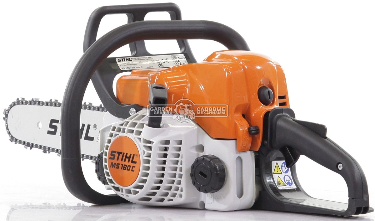 Бензопила Stihl MS 180 C-BE 16&quot; (PRC, 31,8 куб.см., 1,5 кВт/2,0 л.с., Ergostart, 3/8&quot;, 1,3 мм., 55E, 3,9 кг.)