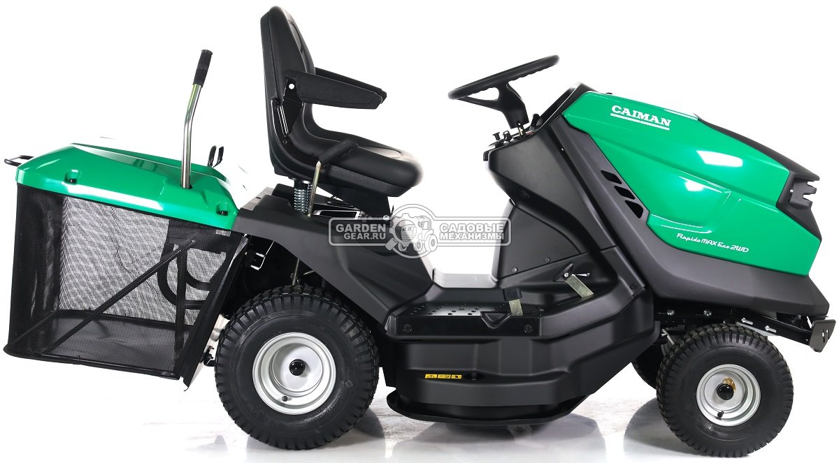 Садовый трактор Caiman Rapido Max Eco 2WD 97D2C2 (CZE, Caiman V-Twin, 708 куб.см., гидростатика, травосборник 300 л., 92 см., 237 кг.)