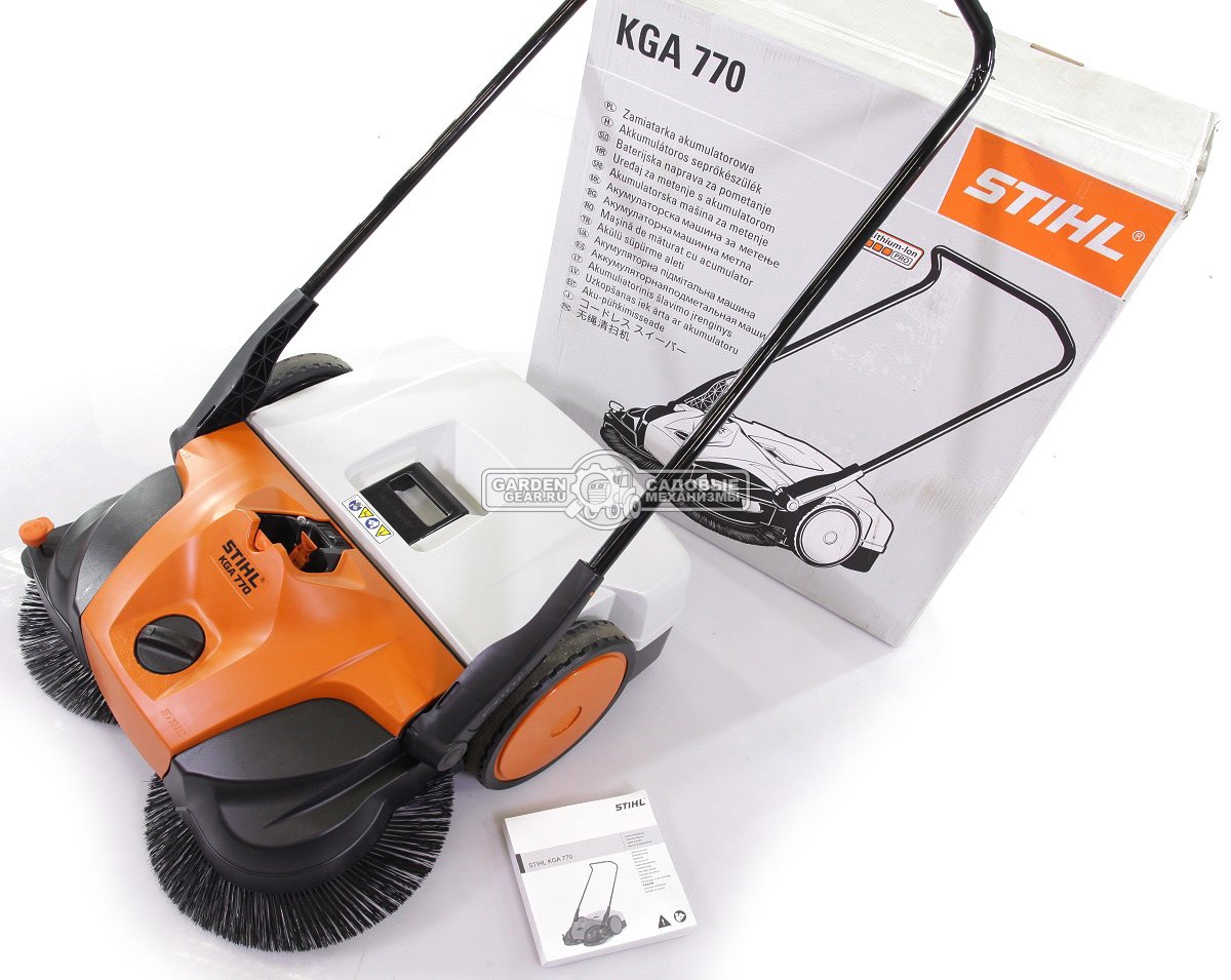 Подметальная машина аккумуляторная Stihl KGA 770 без АКБ и ЗУ (GER, 36В Pro, ширина 77 см., мусоросборник 50 л., 16 кг.)