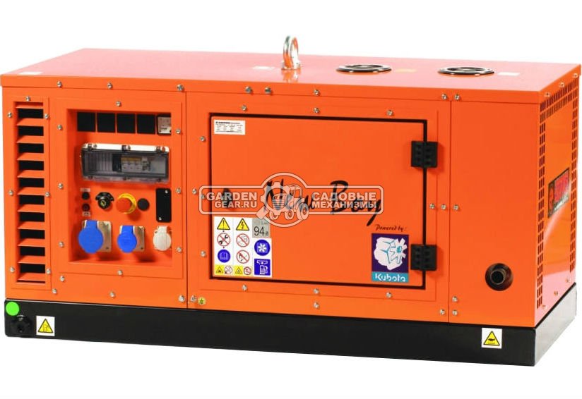 Дизельный генератор Europower EPS 123 DE серия NEW BOY в шумоз. кожухе (BEL, Kubota; 902 куб.см.; 230 В; 12 кВт; 25 л; эл. старт; 295 кг)