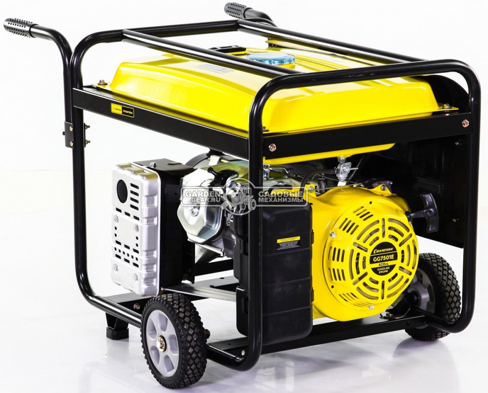Бензиновый генератор Champion GG7501E (PRC, Champion, 420 см3/15 л.с., 6.0/6.5 кВт, электростарт, 25 л, 83.3 кг)