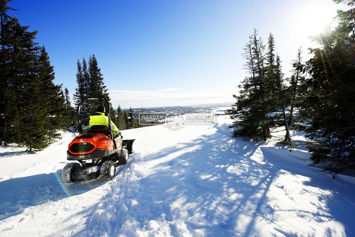 Профессиональный райдер Husqvarna P 525DX без кабины (SWE, дизель Kubota D1105 3 цилиндра, 1123 куб.см., AWD, гидравлика для оборудования, 677 кг.)