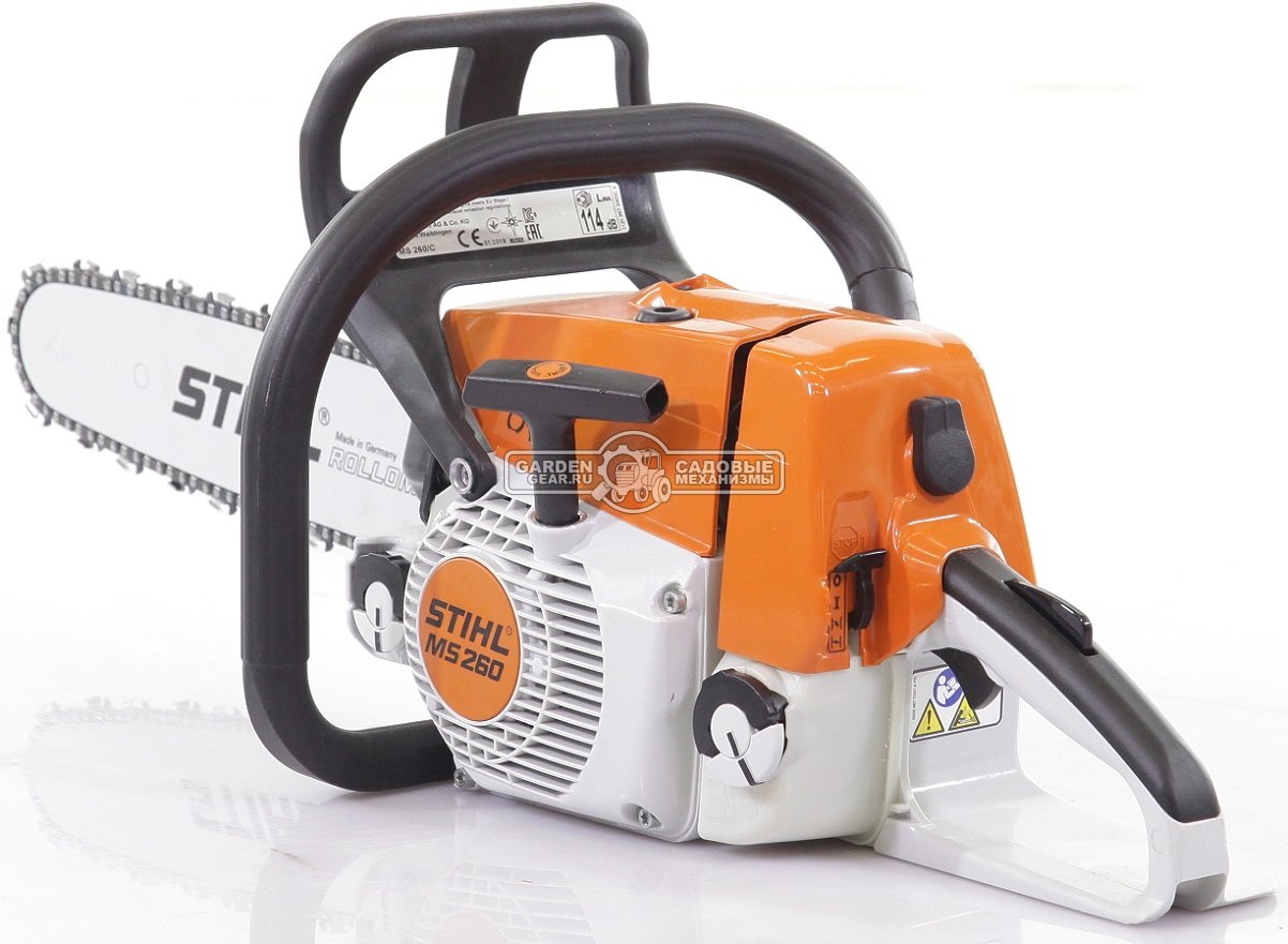 Бензопила Stihl MS 260 16&quot; (BRA, 50,2 куб.см., 2,6 кВт/3,5 л.с., ElastoStart, 0,325&quot;, 1,6 мм., 67E, 4,8 кг.)