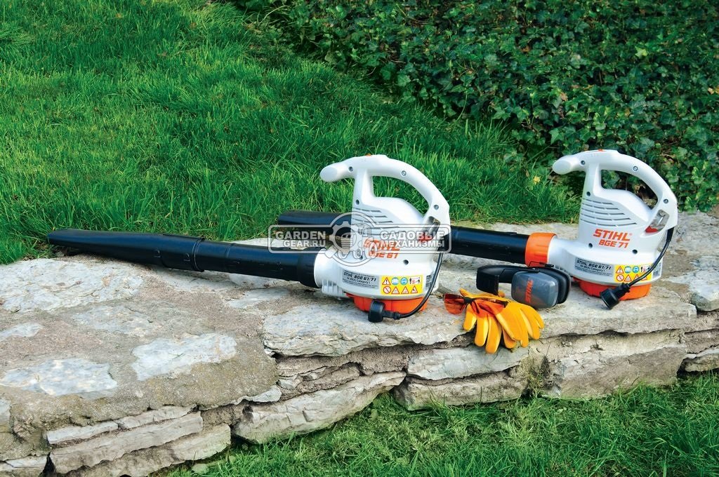 Воздуходувка электрическая Stihl BGE 71 (AUT, 1100 Вт, макс. расход воздуха 670 м3/ч, скорость 66 м/с., очки, 3,0 кг.)