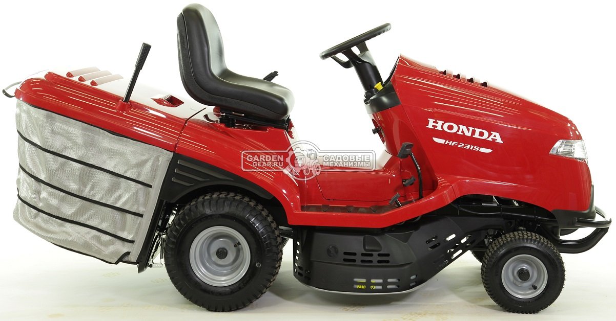 Садовый трактор Honda HF2315K3 HME (FRA, Honda GCV520 V-twin, 530 куб.см., гидростатика, травосборник 280 л., ширина кошения 92 см., 213 кг.)