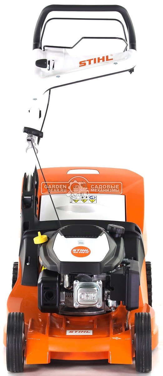 Газонокосилка бензиновая Stihl RM 448.1 VC (AUT, самоходная, 46 см, Stihl EVC 300.0, 166 куб.см., пластик, 55 л., вариатор, монорукоятка, 29 кг.)