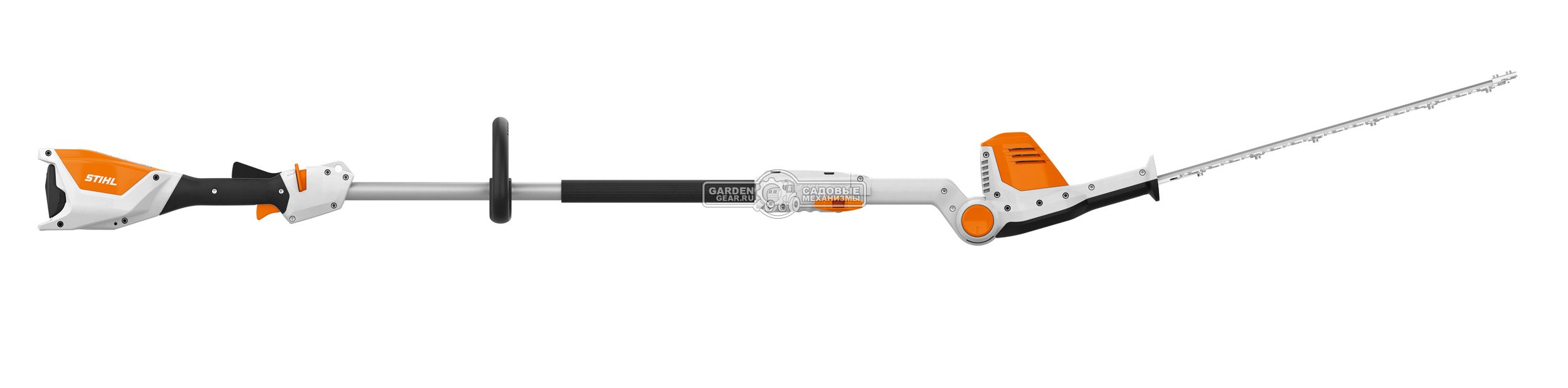 Кусторез аккумуляторный удлиненный Stihl HLA 56 SET c AK20 и AL101 (GER, Compact 36В, 210 см., длина реза 45 см., расстояние между зуб 30 мм, 5 кг.)