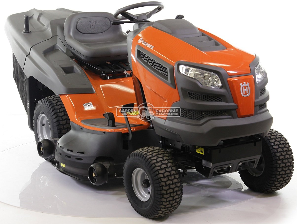 Садовый трактор Husqvarna TC 142T (USA, B&S Husqvarna 7200 V-Twin, 656 куб.см., гидростатика, травосборник 320 л., ширина кошения 107 см., 244 кг.)