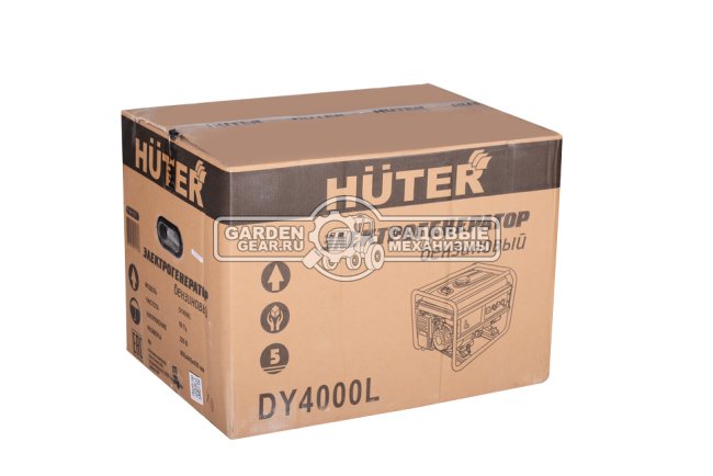 Бензиновый генератор Huter DY4000L (PRC, Huter 210 см3, 230 В, 3 кВт, 15 л, 42.4 кг)