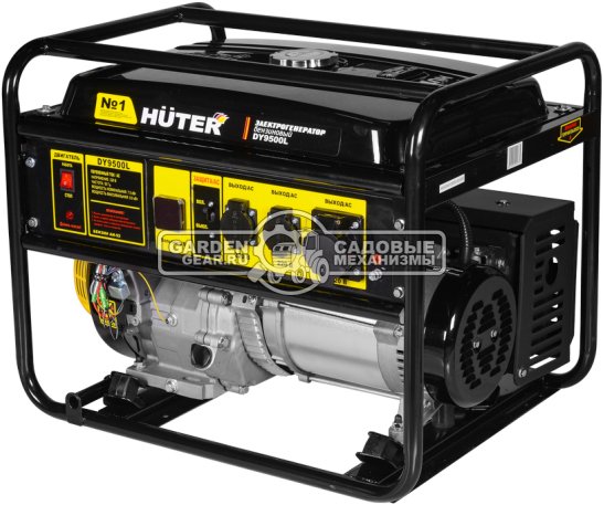 Бензиновый генератор Huter DY9500L (PRC, Huter 439 см3, 230 В, 8.0 кВт, 25 л, 79.5 кг)