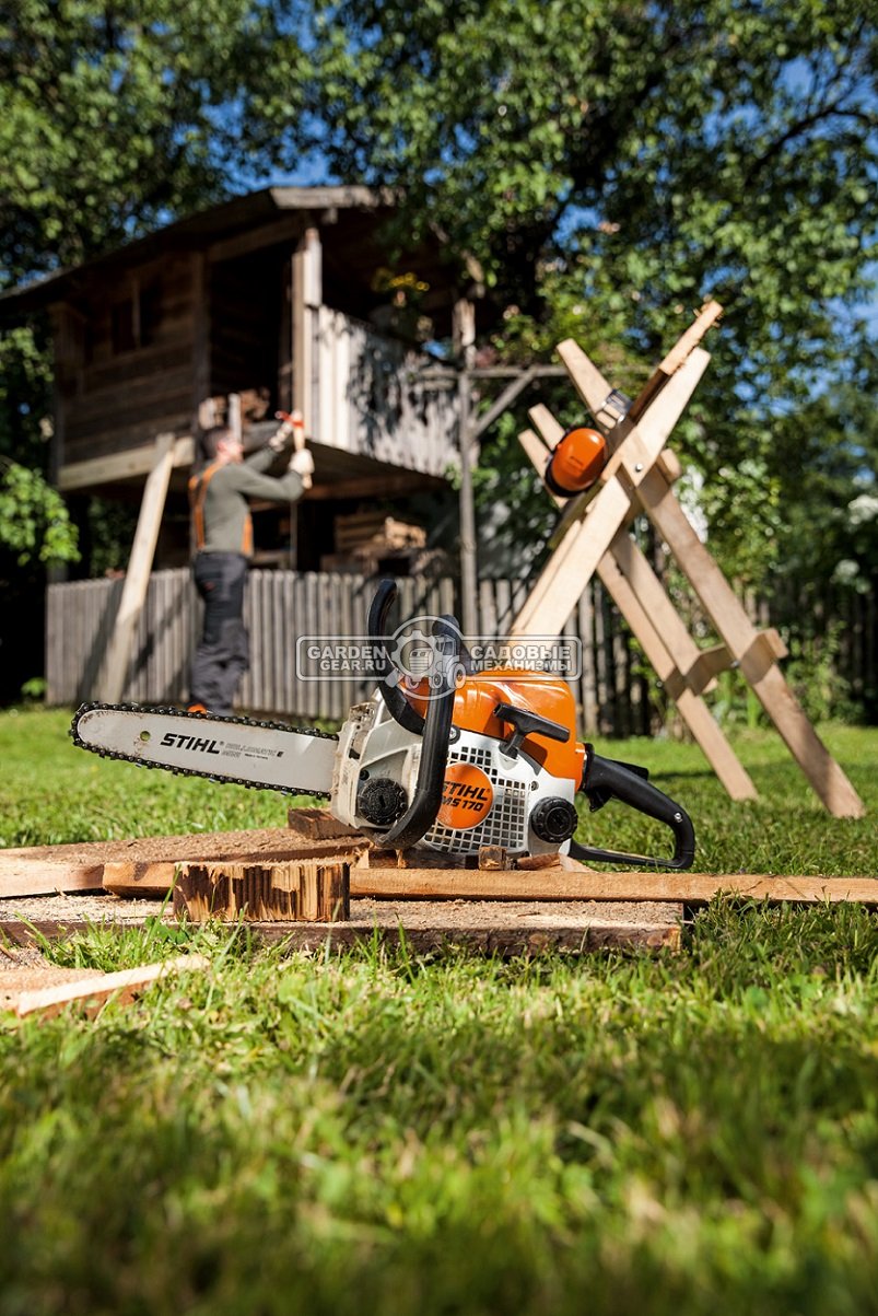 Бензопила Stihl MS 170 14&quot; (PRC, 30,1 куб.см., 1,3 кВт/1,8 л.с, 3/8&quot;, 1,1 мм., 50E, 3,9 кг.)