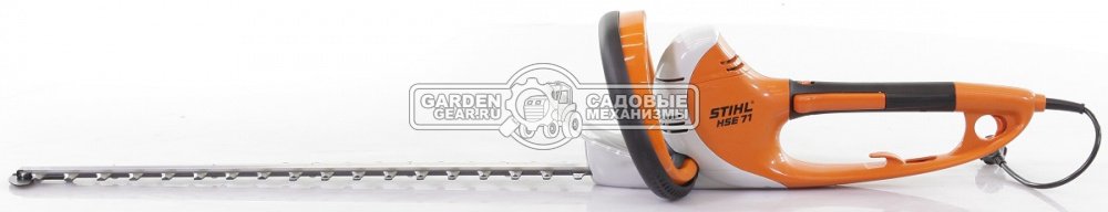 Кусторез электрический Stihl HSE 71 нож 60 см (600 Вт., расстояние между зубьями 36 мм., поворотная рукоятка, 4.1 кг)