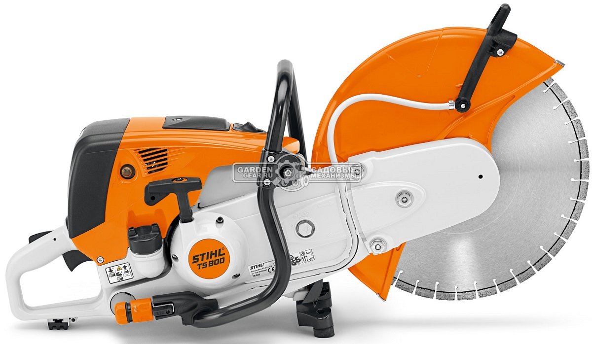 Бензорез Stihl TS 800 (GER, 98,5 куб.см., 5,0 кВт/6,8 л.с., диаметр круга 400 мм., глубина реза 145 мм., ElastoStart, 12,7 кг.)