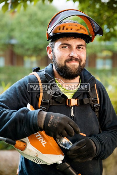 Аккумуляторная мотокоса Stihl FSA 130 без АКБ и ЗУ (AUT, 36В Pro, 2-х лопастной нож, леска - опция, Т-рукоятка, жесткий вал, 4,5 кг.)