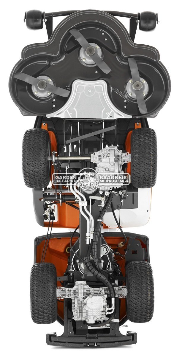 Садовый райдер Husqvarna R 316TX AWD без деки (POL, Kawasaki, FS481V V-Twin, 603 куб.см., гидростатика, полный привод, приборная панель, 238 кг.)