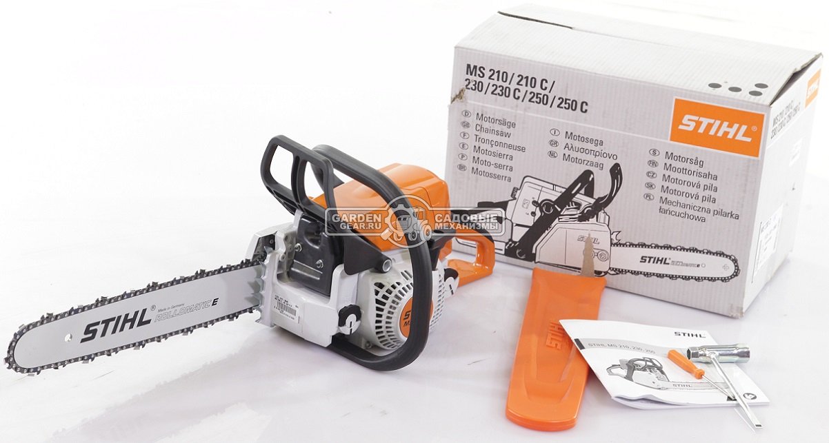 Бензопила Stihl MS 230 C-BE 16&quot; (PRC, 40,2 куб.см., 2,0 кВт/2,7 л.с., Ergostart, 3/8&quot;, 1,3 мм., 55E, 4,9 кг.)