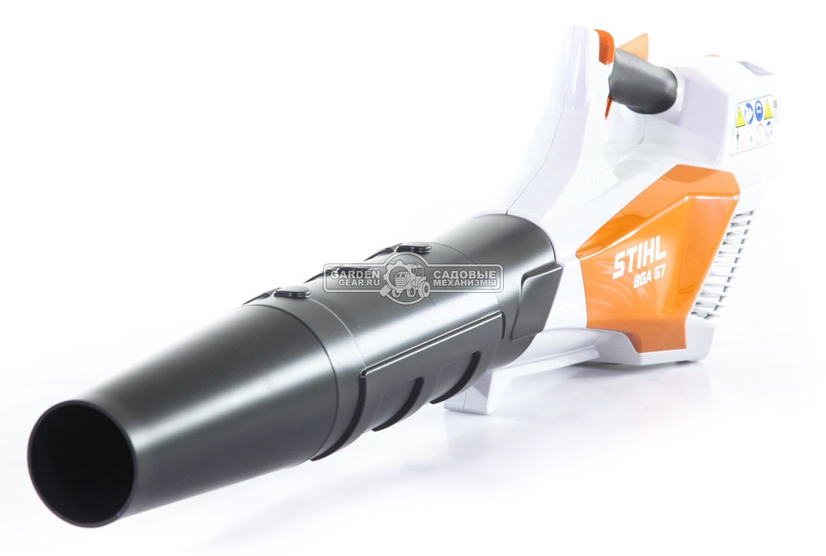 Воздуходувка аккумуляторная Stihl BGA 57 SET c АКБ AK 20 и ЗУ AL 101 (AUT, 36В Compact, макс. расход воздуха 620 м3/ч, скорость 55 м/с., 3,5 кг.)