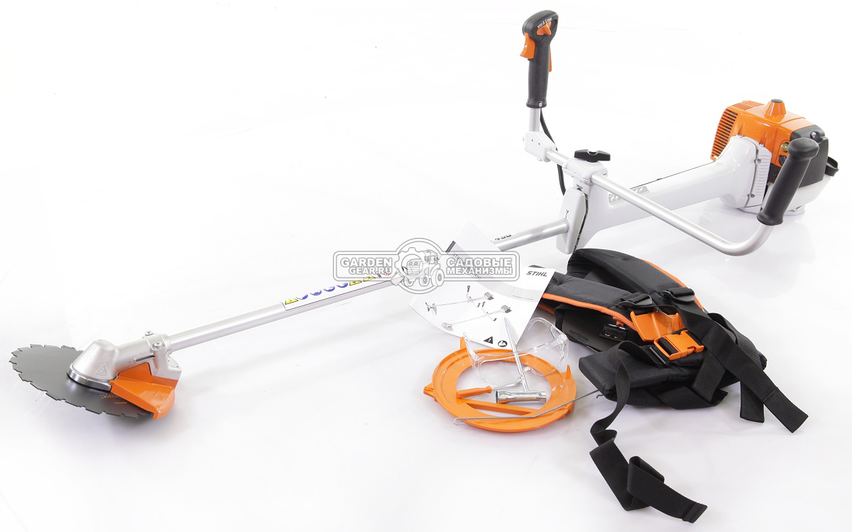 Бензиновый кусторез Stihl FS 450 K (GER, 44,3 куб.см., 2,1 кВт/2,9 л.с., ElastoStart, длина 164 см., диск 24 зуба KSB MZ 225-24, леска опция, 8,1 кг.)