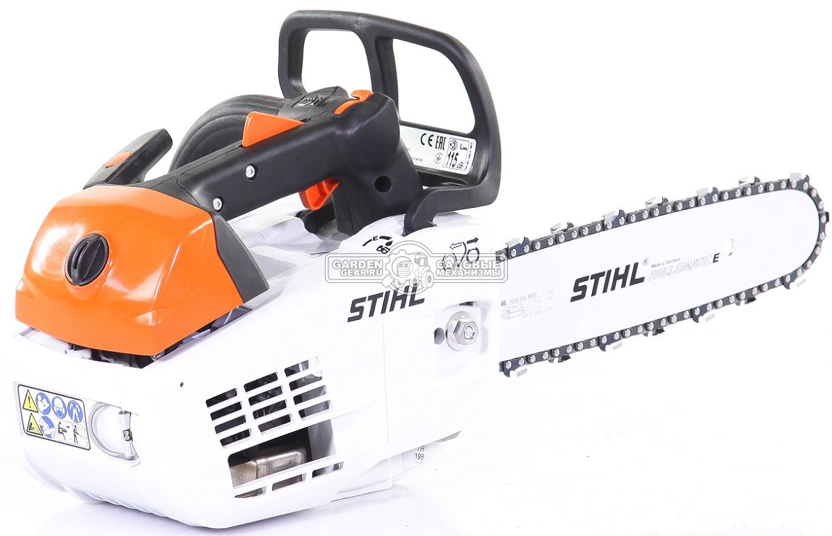 Бензопила сучкорез одноручная Stihl MS 201 TC-M 12&quot; (GER, 35,2 куб.см., 1,8 кВт/2,4 л.с, 2-MIX, M-Tronic, ElastoStart, 3/8&quot;, 1,3 мм., 44E, 3,7 кг.)