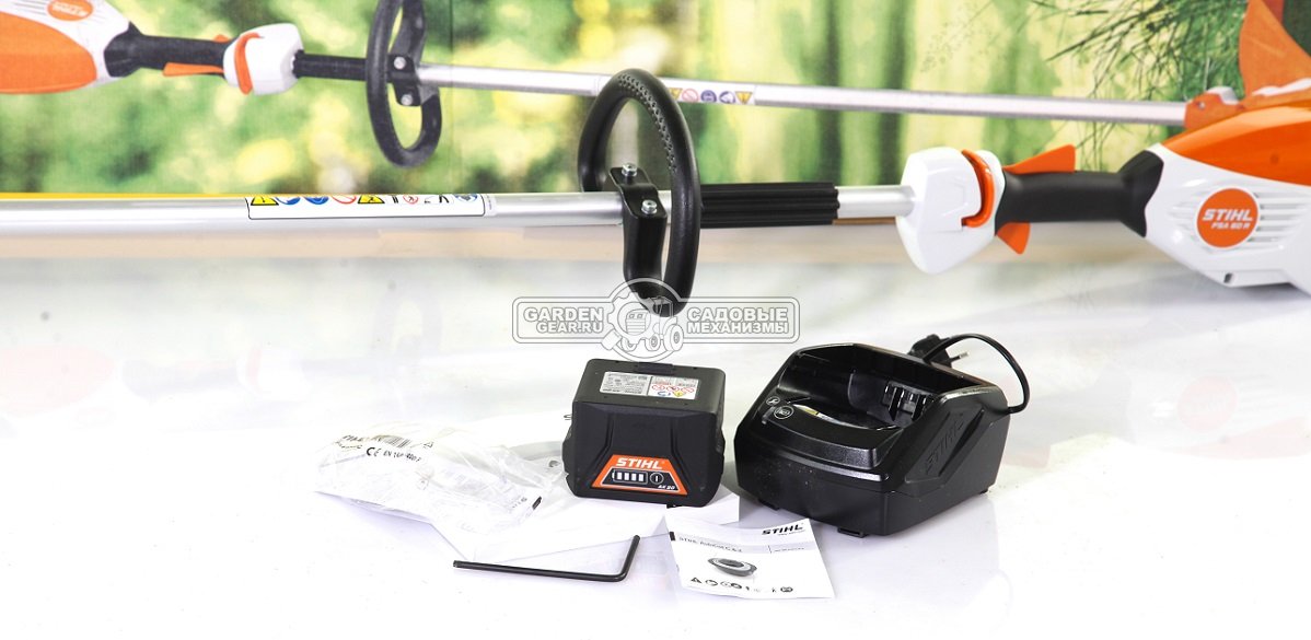 Аккумуляторная мотокоса Stihl FSA 60 R с АКБ AK20 и ЗУ AL101 (AUT, Compact 36В, AutoCut C 6-2, леска 2,0 мм., 4,5 кг.)