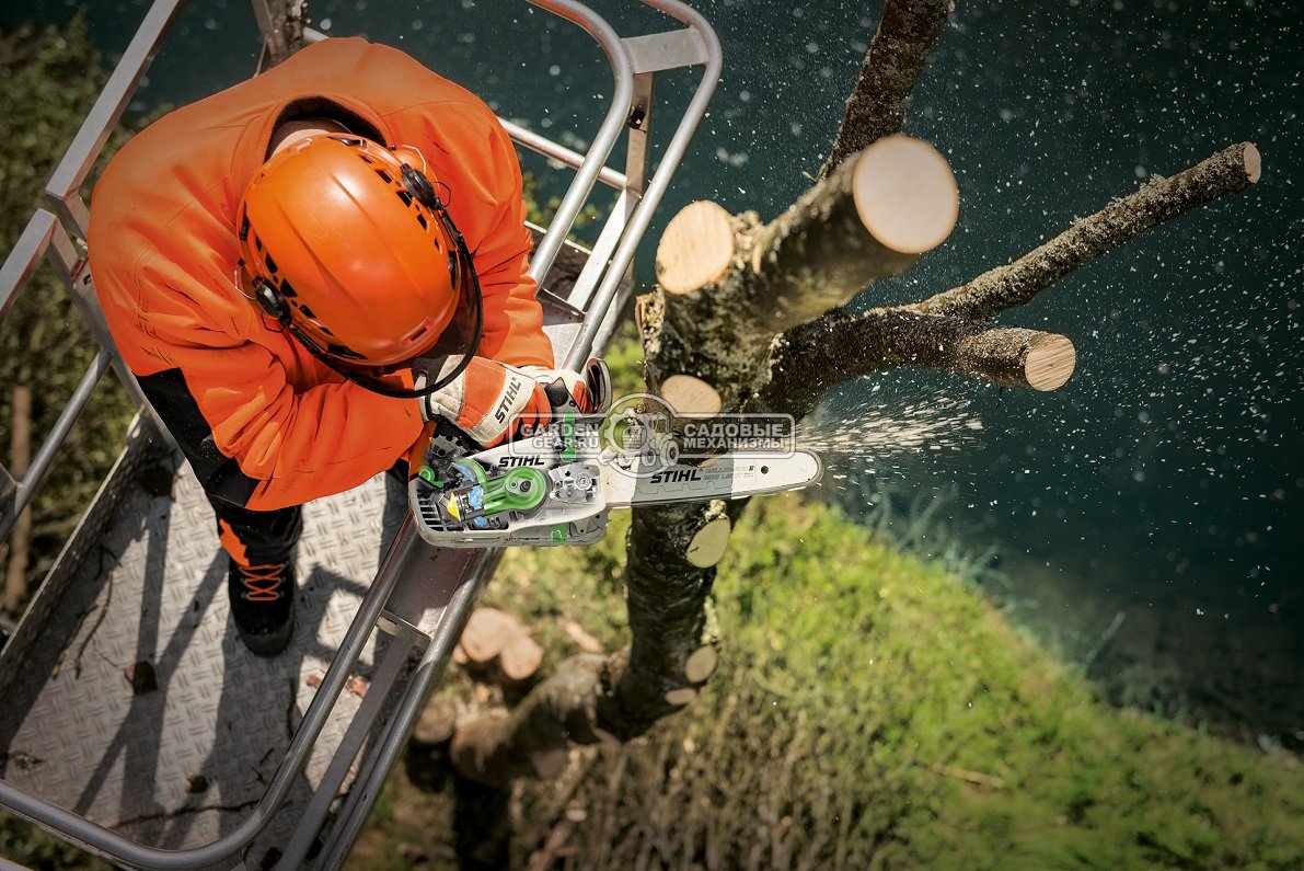 Бензопила сучкорез одноручная Stihl MS 193 T 14&quot; (USA, 30,1 куб.см., 1,3 кВт/1,8 л.с, 2-MIX, 3/8&quot;, 1,1 мм., 50E, 3,3 кг.)