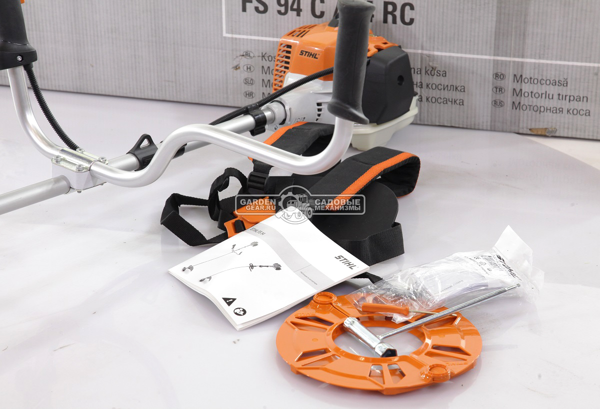 Бензокоса Stihl FS 94 C-E (USA, 24,1 куб.см., 0,9 кВт/1,2 л.с., 2-MIX, ErgoStart, нож DM 2F-230, DuroCut 20-2 леска XL 3 мм., 4,9 кг.)