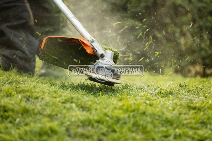 Аккумуляторная мотокоса Stihl FSA 130 без АКБ и ЗУ (AUT, 36В Pro, 2-х лопастной нож, леска - опция, Т-рукоятка, жесткий вал, 4,5 кг.)