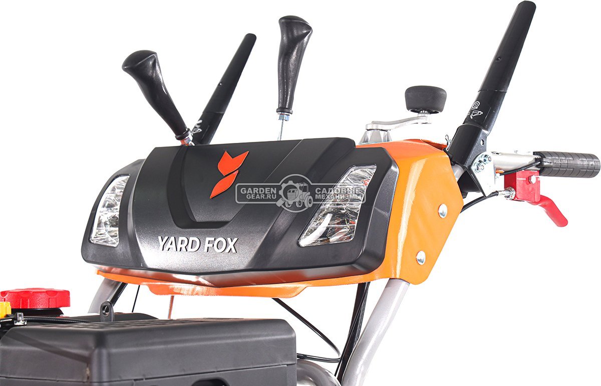 Снегоуборщик Yard Fox 6654ET Pro гусеничный (PRC, 66 см, Loncin, 302 см3, эл/стартер 220В, фара, подогрев рукояток, 3-х угольные гусеницы, 110 кг.)