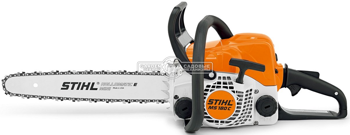 Бензопила Stihl MS 180 C-BE 16&quot; (PRC, 31,8 куб.см., 1,5 кВт/2,0 л.с., Ergostart, 3/8&quot;, 1,3 мм., 55E, 3,9 кг.)