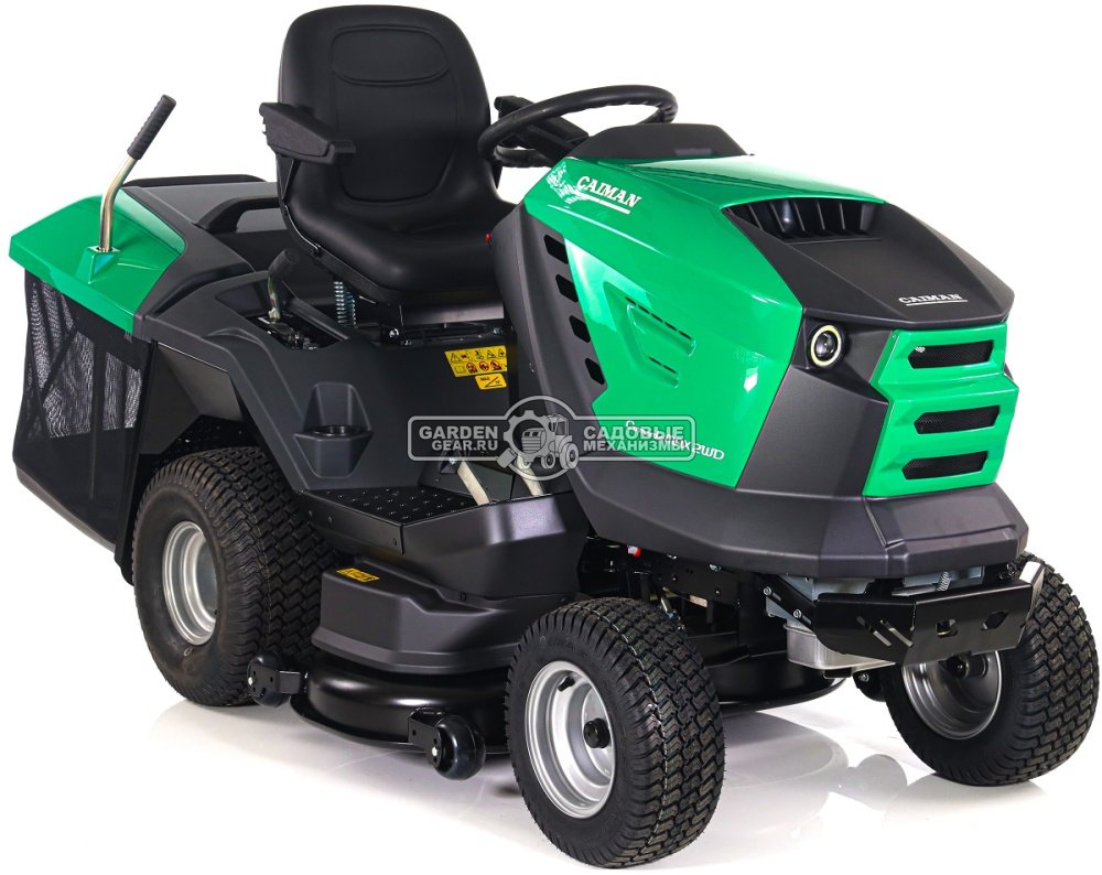 Садовый трактор Caiman Comodo Max 2WD 107D2K2 (CZE, Kawasaki, 603 куб.см, гидростатика, дифференциал, травосборник 380 л, 102 см., 280 кг.)