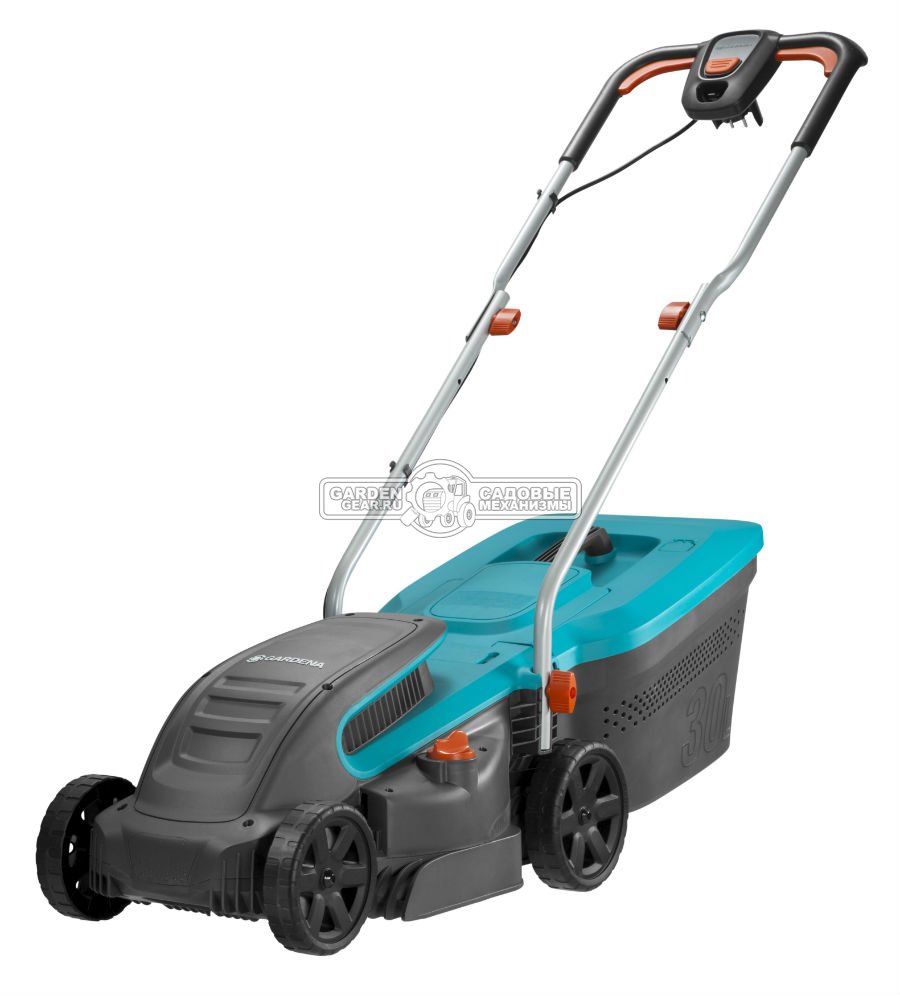 Газонокосилка электрическая Gardena PowerMax 1200/32 (PRC, 1200 Вт., 32 см., пластик, 29 л., 8.3 кг)